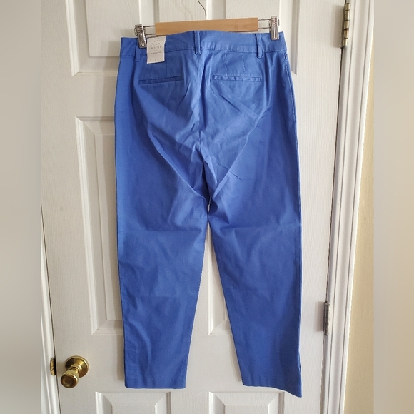 NWT Talbots Women's Perfect Crop Pants Size 4 Blue Beach City Preppy - Picture 4 of 9